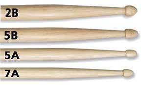 Photo of various drumstick sizes